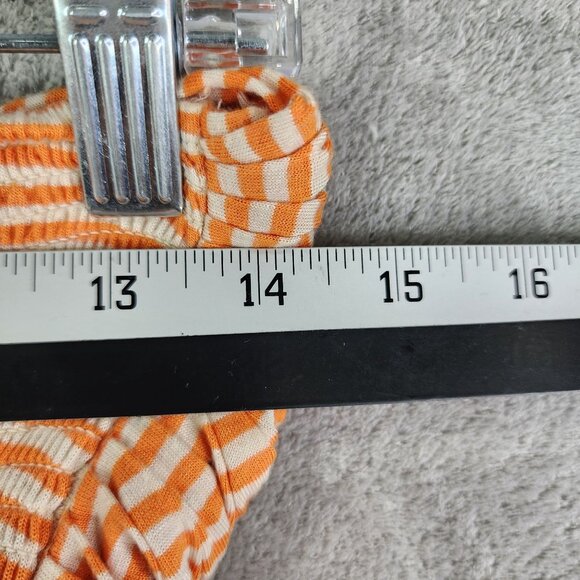 Women's BCBGMAXAZRIA Strapless Orange & White Striped Dress  Size M - Picture 9 of 11